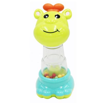 China Musical Toy Rotating Plastic Toy Giraffe Spinner Baby Interactive Rattle Shaker Toys for sale