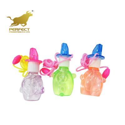 China Mini Toy Bubbles Bottle Mini Toy Bubbles Bottles Non-Toxic Wedding Touchable Bubbles Fruit Shape Necklace Soap Bubble Bottle With Whistle for sale