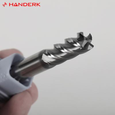 China HANDERK High Efficiency Carbide Corner Radius End Mill Metal Lathe Cutters Black Coating Milling Cutter for sale