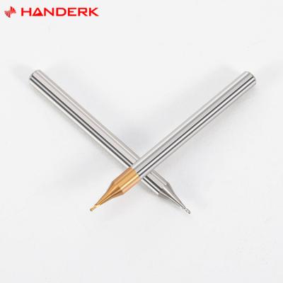 China HANDERK 0.5mm Pointed End Mills Micro Drill Cutting Tool for Milling Machine Ball Small Diameter Knife for sale