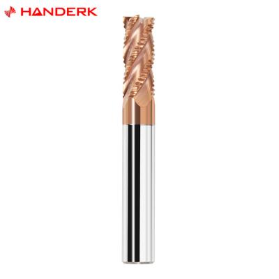 China HANDERK Sharp Cutting Tool Rough For Wood Roughing Ball Nose With 4 Flute End Mill for sale