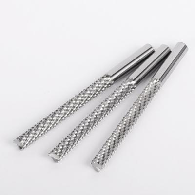 China HANDERK Corn Teeth End Mill Tungsten Steel Alloy Plate Carbon Fiber Engraving Machine Pointed End Mill for sale