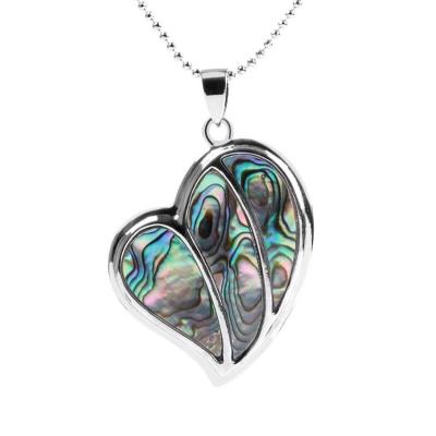 China FASHIONABLE Natural Pink Abalone White Shell Mixed Color Shell Jewelry Pendant Necklace Shell Jewelry Heart Necklace Pendant for sale