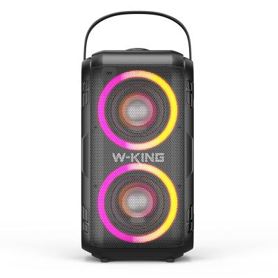 China Colorful LED Light Amazon Hotsale W-KING T9 Box Speaker Portable Audio Altavoz for sale