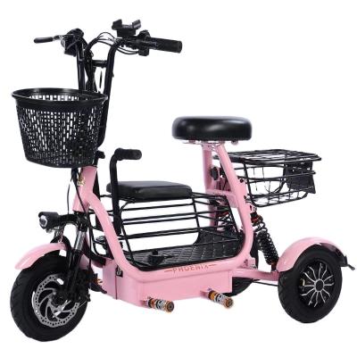 China Environmental Protection Motorcycle Tricycle Motorized Folding Adult Electric Bicycle Three Wheel Electric Scooters Bike Electric Tricycle For Handicapped for sale