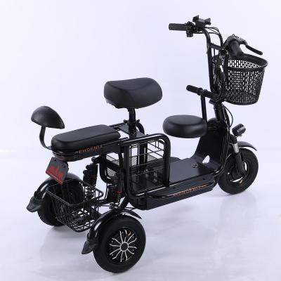 China Environmental protection double drive double people load electric tricycles three wheel adult folding electric tricycle for sale