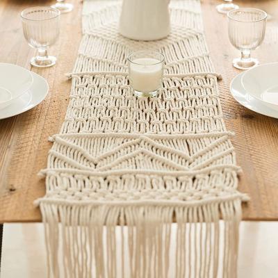 China Fancy and Romantic TR034 macrame table runner 180 cm cotton table runners for sale