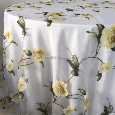 China Plaid Moroccan Organza Tablecloth Floral Christmas Last for sale