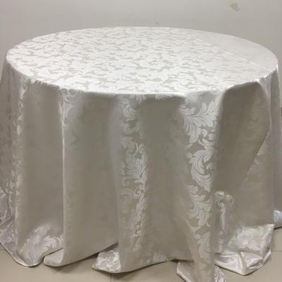 China Tablecloth TL015 Elegant White Wedding Tablecloth Block Printing Tablecloth Cotton Oil Proof Tablecloth for sale