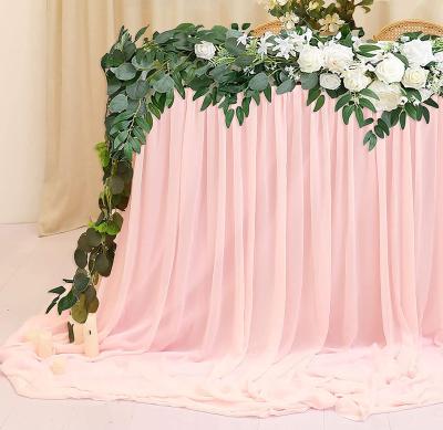 China TC091 waterproof blush pink table skirting colorful round table skirts with butterfly for sale