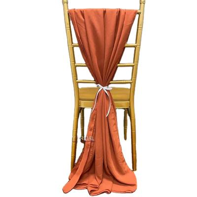 China SH043#126 Simple Wedding Chair Sashes Folding Chairs Sashes Ruffle Chair Sash for sale