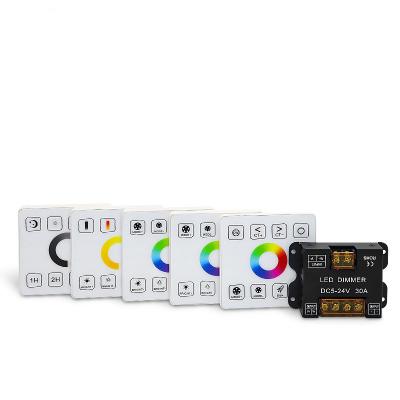 China Control Lights DC5V-24V 30A Panel Dual Color Temperature Touch Mirror Front Light Single Color rgb Light With rgbcw Color Control Dimmer for sale