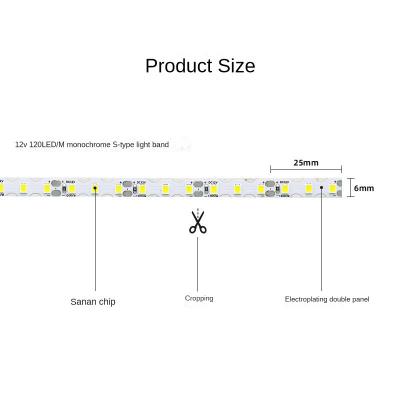 China LANDSCAPE DC12V 2835 Ultra Narrow S-shaped Advertising Shape Luminous Character Soft Light with LED Strip Self adhesive Light Strip for sale