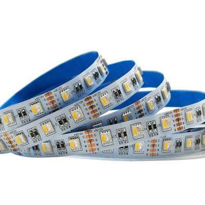 China LANDSCAPE SMD 5050 24V RGBW LED Light Strip 4 in 1 Warm White Light 5m DC 12V Waterproof Flexible LED Multi Color Intelligent Light Strip for sale