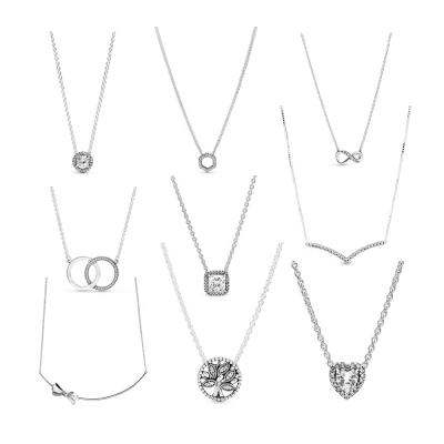 China FASHIONABLE Wholesale Original Popular Charm 925 Sterling Silver Personalized Necklace Suitable for Original Pan Duola for sale