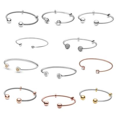 China Wholesale FASHIONABLE 925 Sterling Silver Rose Gold Variety Open Telescopic Bracelet for sale