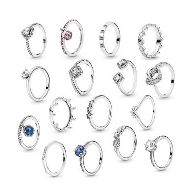 China Fashionable factory wholesale 2021 fashionable personality charm inlaid sapphire variety of opening ring 925 sterling silver for sale