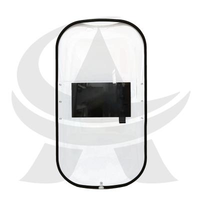 China Military Equipment Factory Wholesale Reinforced transparent sheet edge French style anti riot Shield for sale