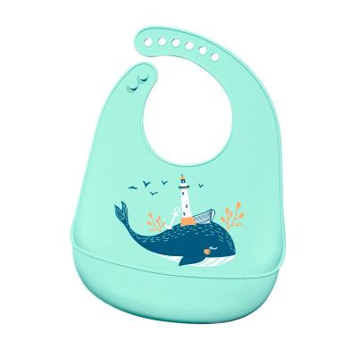 China Washable Silicone Baby Bibs For Babies And Toddlers Feeding Bib For Girls Or Boys Waterproof Baby Bibs With Pocket Stops Stains for sale