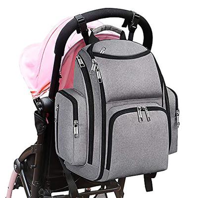 China Portable Foldable Water Resistant Diaper Bag Backpack Large Capacity Waterproof Diaper Bag Mummy Bag For Baby for sale