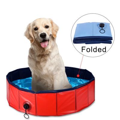 China Foldable Dog Pool Cleaning Kids Paddling Portable Dog Pool Pet Paddling Non-Slip PVC Large Bathing Pet for sale