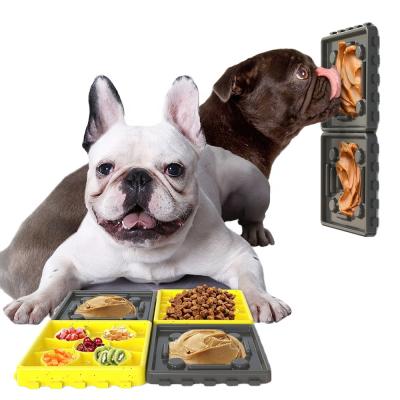 China Non-Automatic Slow Feeder Dog Bowl No Choking Slow Eater Blow Up Retriever Dog Food Water Bowl With Funny Pattern for sale