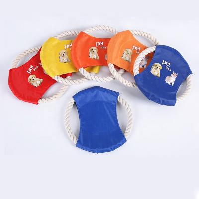 China Kids Toy Cotton Rope Pet Dog Stocked Flight Disc for Small and Medium Dog for sale