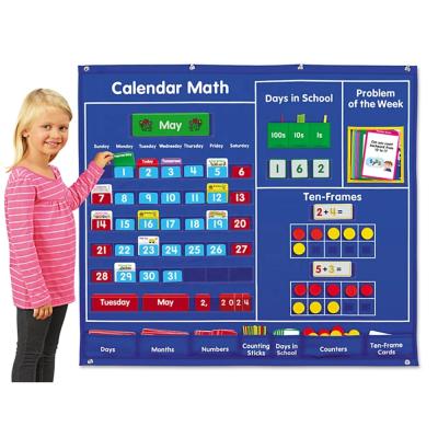 China Hanging Wall Calendar Math Activity Schedule Pocket Teaching Chart Chart for sale