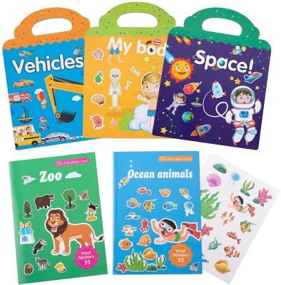 China Playing Reusable Sticker Books for Kids Ocean Animals Static Stickers and Cute Adhesive Books for Toddlers Educational Toys Learning Books for sale