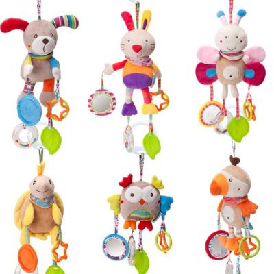 China Newborn Cloth Toys Stroller Stuffed Baby Toy Pram Pendants Infant Gift Hanging Rattle Toys for sale