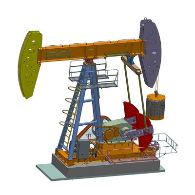 China Low running current contain coil tubing two beam balance horsehead pumping device / hydraulic rotaflex pumping devices for sale