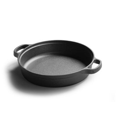 China Sustainable Cast Iron Frying Pan Pancake Pan Uncoated Frying Pan Induction Cooker Universal Cookware for sale