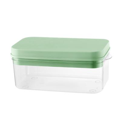 China Transparent Viable Cubes Tray With Lid Silicone Ice Cube And Storage Bin Molds for sale