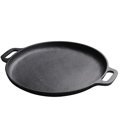 China 30cm Cast Iron Oyster Pancake Sustainable Pan Non Stick Thickened Uncoated Raw Pan Cooking Pan Kitchen Outdoor BBQ Pan for sale