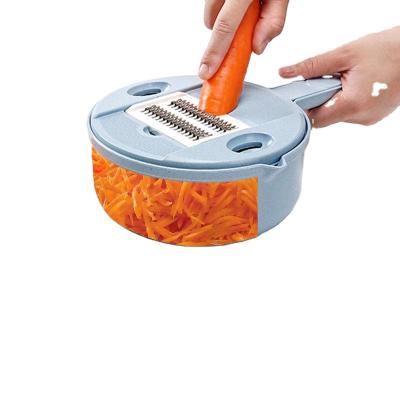 China 2022 Fresh Food Container Kitchen Utensil Multifunctional Slicer Viable Hot Sale Rounded Manual Fruit Vegetable Chopper Cutter for sale