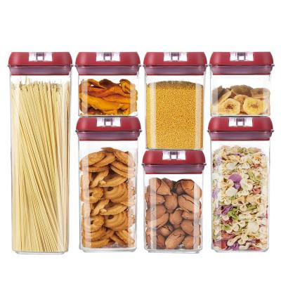 China 2022 New 7 Piece Sustainable Kitchen Refrigerator Air Tight Food Storage Container Set for sale