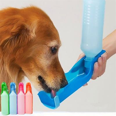 China Dog 250ML/500ML Non-automatic Bowl Design Non-automatic Outdoor Portable Folding Water Bottles Tank Drinking Mobile Feeding Dispenser for sale