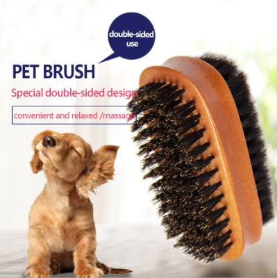 China Sustainable Dog Brush for Grooming and Massaging Dogs, Cats and Other Animals Coat Smooth Shinier Bristles, Natural Bamboo for sale