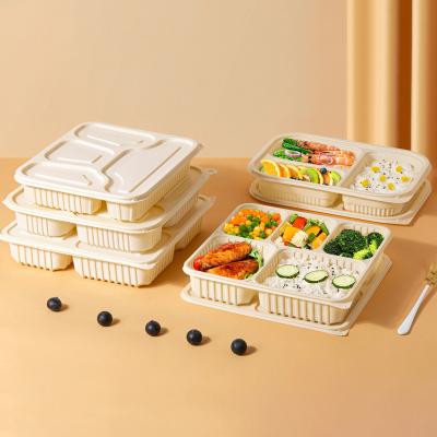 China Microwave Microwavable 3 Compartment Frozen Meal Prep To Go Chinese Fast Food Container Outlet Boxes Biodegradable Packaging For Restaurant for sale