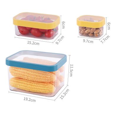 China Custom Wholesale Reusable Fruit Grain Cereal Pasta Airtight Dry Storage Container BPA Sealed Lid Food Storage Plastic Jar for sale