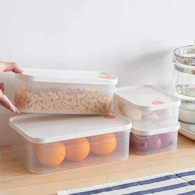 China Microwavable Bpa PP Food Storage Container Sealed Rectangular Portable Plastic Kitchen Set Airtight Dry Clear Food Box Container for sale