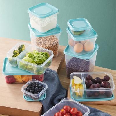 China Small Custom Food Freshness Keeping Container Fridge Microwave Free Microwavable Plastic Cereal Storage Plastic Packaging Container for sale