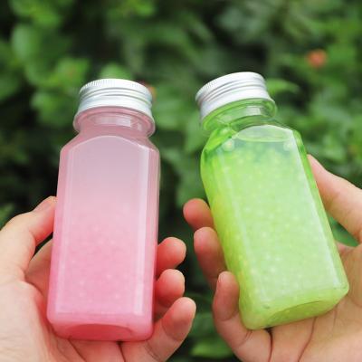 China 200ml Plastic Box Small Capacity Transparent Plastic Box Small Capacity High-Grade Oblique Shoulder Food Bottle Recyclable Material Pet 200ml Square Bottle for sale