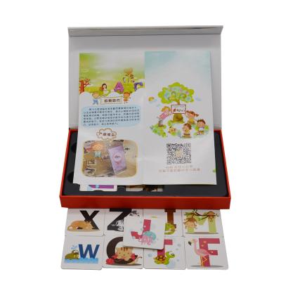 China Custom Preschool Trivia Alphabet Vocabulary Word Acoustic Educational Flash Cards Entertaiment Game Cards Printing For Kids for sale