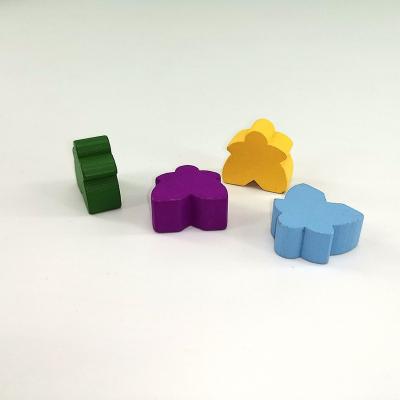 China Borad Game Pieces Wholesale Custom Wooden Meeples Game Pieces Manufacturer For Board Game for sale