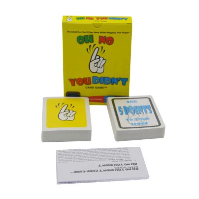 China Entertaiment Game Cards Most Amusement Card Game Customized with 54Cards for Home-party Game for sale