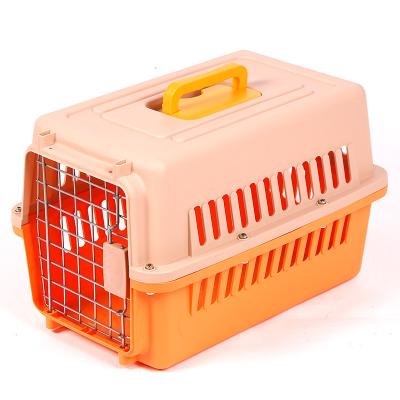 China Stored Plastic Cage Cat Pet Cage Dog Kennels Portable Pet Carrier Wholesale Collapsible Pet Cage for sale