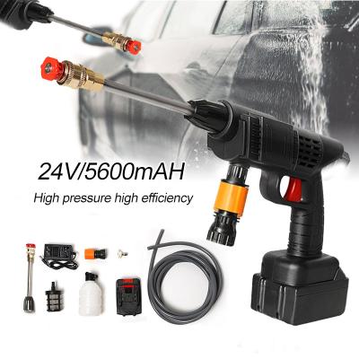 China New China-chic Cordless Portable Electric Car Washer High Pressure Gun with Rechargeable 24V Battery Power Car Wash Foam Gun for sale