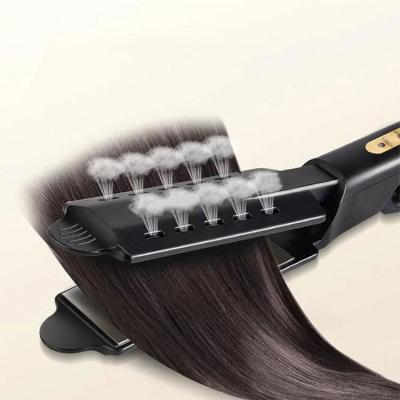 China 360Â ° Gold Swivel Rope Titanium Free Sample Dish Waterproof Wide Steam Styler Hair Straightener US/EU Wholesale Profession Ceramic Flat Iron Best for sale