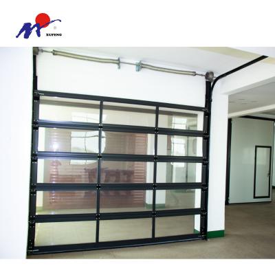 China Sound Insulation Garage Full View Automatic Aluminum Glass Door With Good Prices for sale